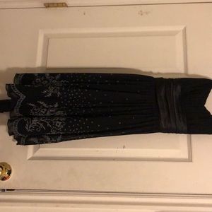 Black beaded party dress